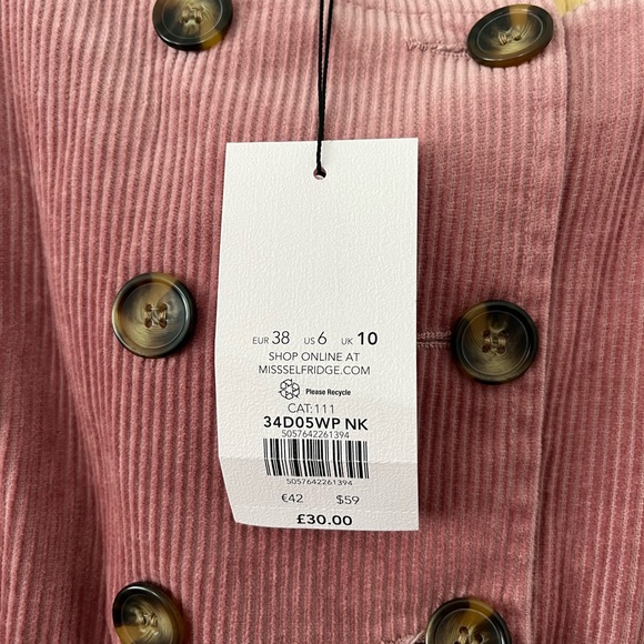 Size 10 petite corded pinny dress - Picture 3 of 4